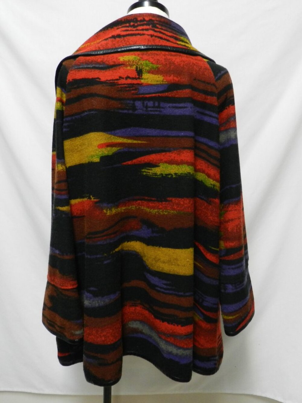 Ali Miles Southwestern Aztec Blanket Sweater Cover UP Jacket Size Large Size 1X - Picture 7 of 10